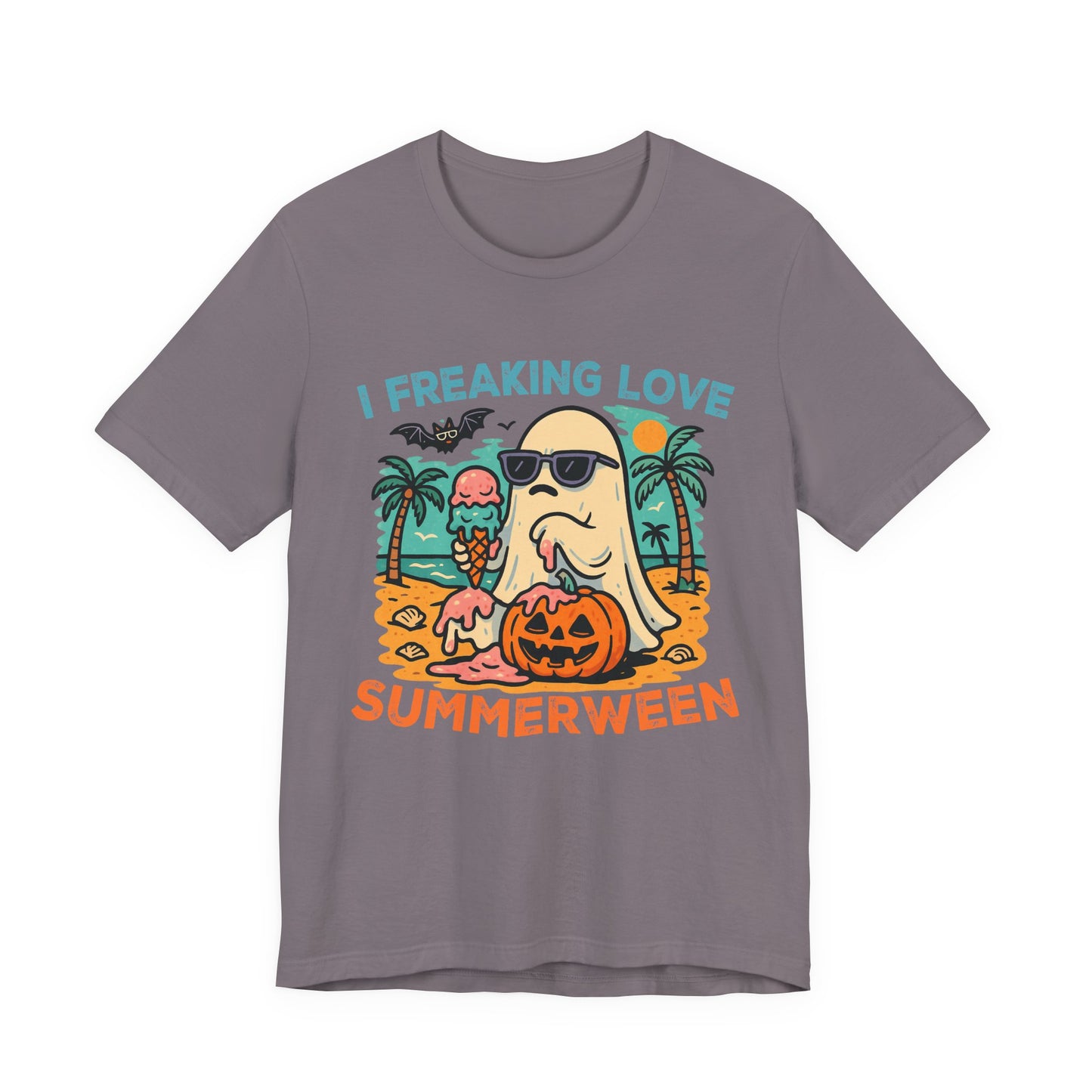 Ghost Summerween Unisex Tee, Beach Vacation Shirt, Funny Halloween T-Shirt, Spooky Summer Top, Ghost Lover Gift