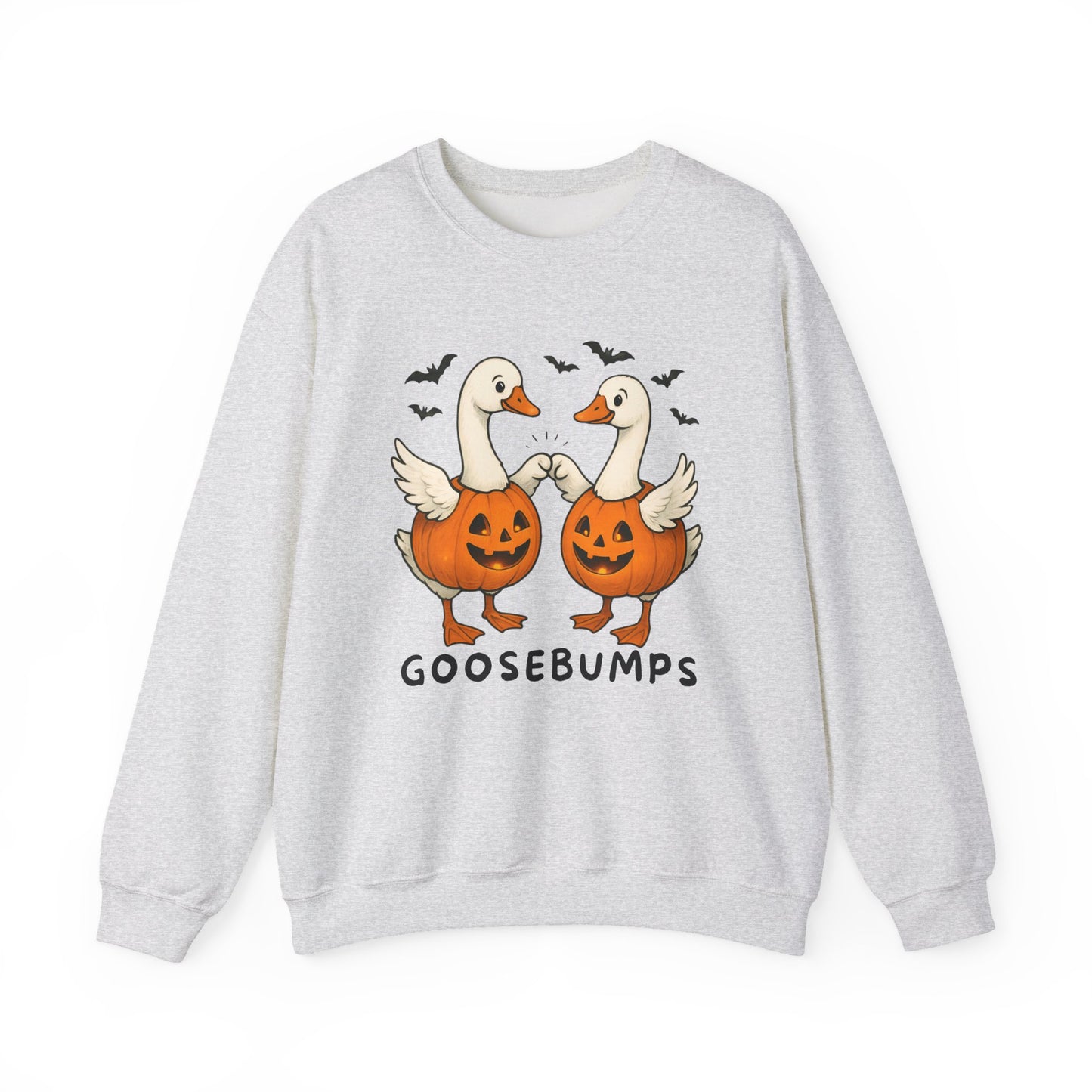 Goosebumps Halloween Sweatshirt, Cozy Fall Crewneck, Unisex Pumpkin Sweatshirt, Cute Goose Sweatshirt, Halloween Apparel