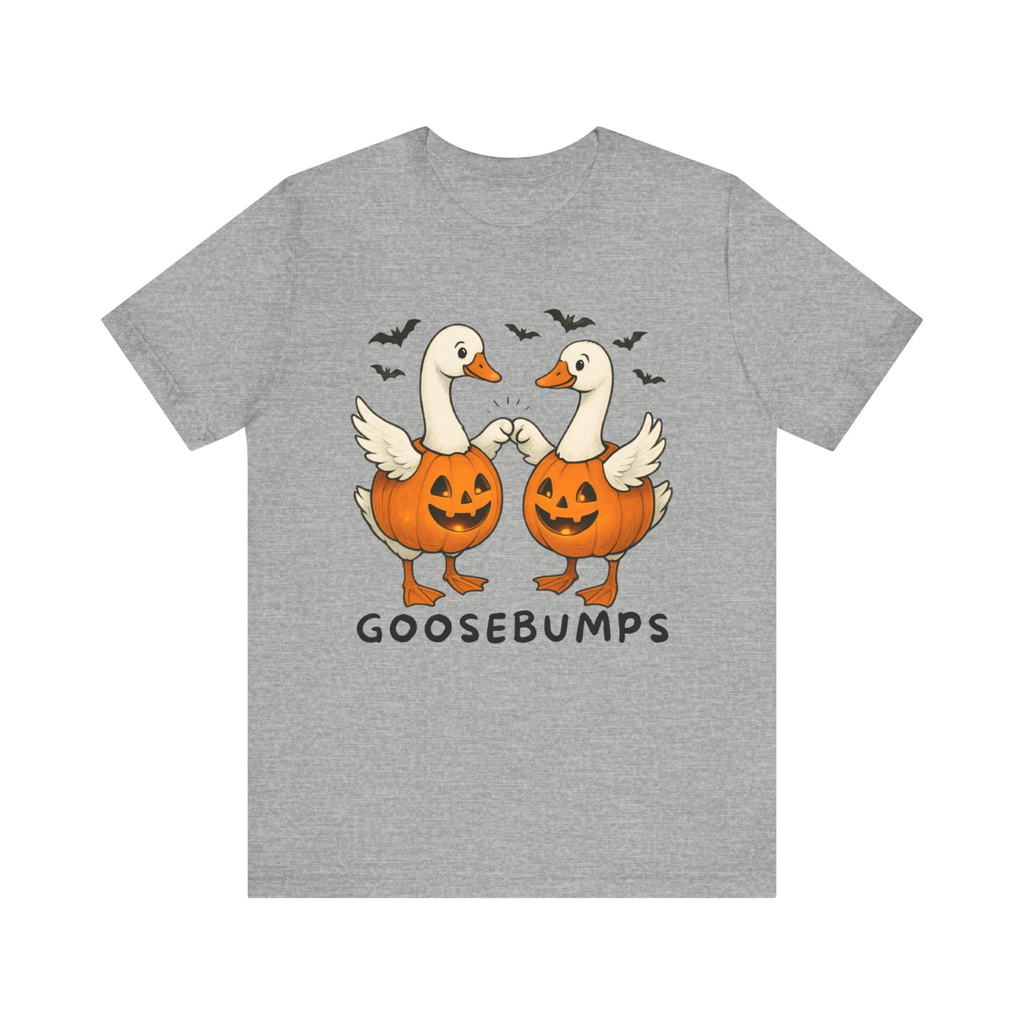 Autumn Geese Fist Bump Tee, Pumpkin Theme Shirt, Fall Birds Graphic Top, Harvest Season T-Shirt, Thanksgiving Apparel