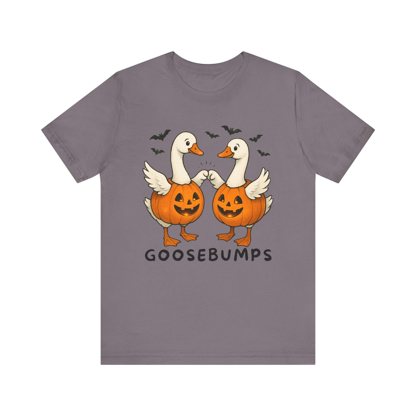 Autumn Geese Fist Bump Tee, Pumpkin Theme Shirt, Fall Birds Graphic Top, Harvest Season T-Shirt, Thanksgiving Apparel